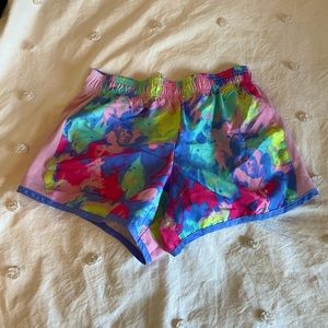 Size S colorful patterned athletic shorts